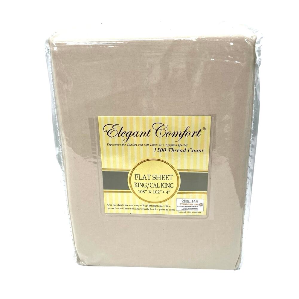 Elegant comfort 1500 thread count microfiber king flat sheet